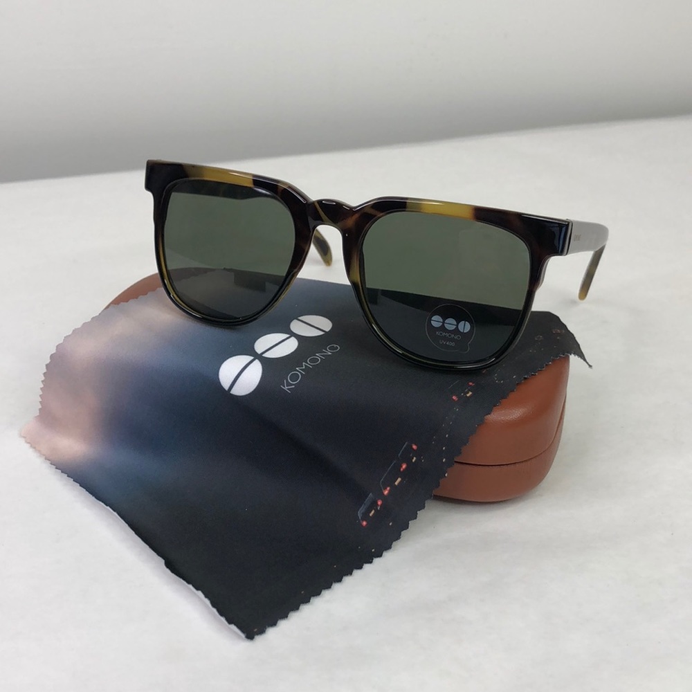 KOMONO Riviera Green Tortoise Sunglasses NEW brown - Picture 4 of 14